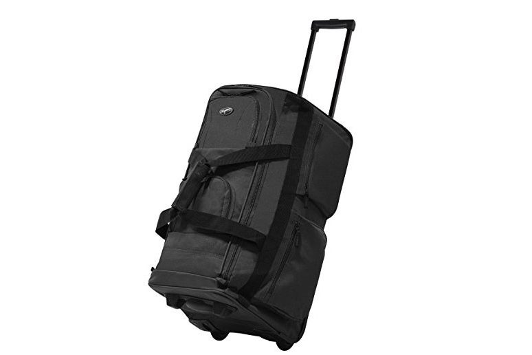 Olympia Luggage 22” 8-Pocket Rolling Duffel Bag.
